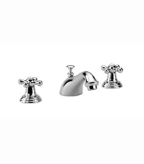 Low Spout Widepsread Lavatory Set - Cross Handles
