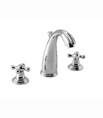 High Spout Widespread Lavatory Set - Cross Handles