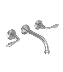 Wall Mounted Widespread Lavatory Set - Lever Handles
