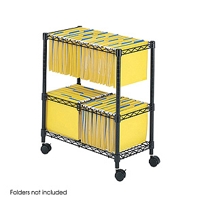2-Tier Rolling File Cart