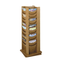48-Pocket Solid Wood Rotating Display