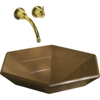 Hex Strata Vessels Lavatory - Clay