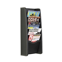5-Pocket Leather Look Magazine Rack