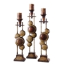 Circle Cluster Metal Candleholder, Set of Three