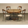 Milano Bronze Leather with Glaze Dining Set