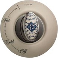 K-262-TF - Antique Ankara ceramic dial plate and handle inset