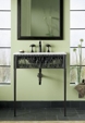K-6890 - Cattails Iron console table legs/apron/frame K-6890 - Cattails Iron console table legs/apron/frame