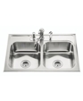 K-3283-3 - Lyric double equal self-rimming kitchen sink