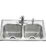 K-3199-4 - Marcato double equal self-rimming kitchen sink