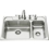 K-3256-3 - Ballad high/low self-rimming kitchen sink