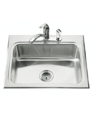 K-3314-3 - Lyric single-basin self-rimming kitchen sink