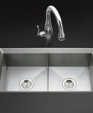 K-3388 - Poise 33" x 18" double (equal) basin undercounter sink