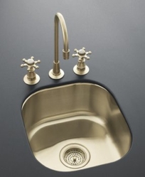 K-14300 - Undertone undercounter entertainment sink in Satin Bronze finish