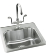 K-3363-1 - Staccato single-basin self-rimming entertainment kitchen sink